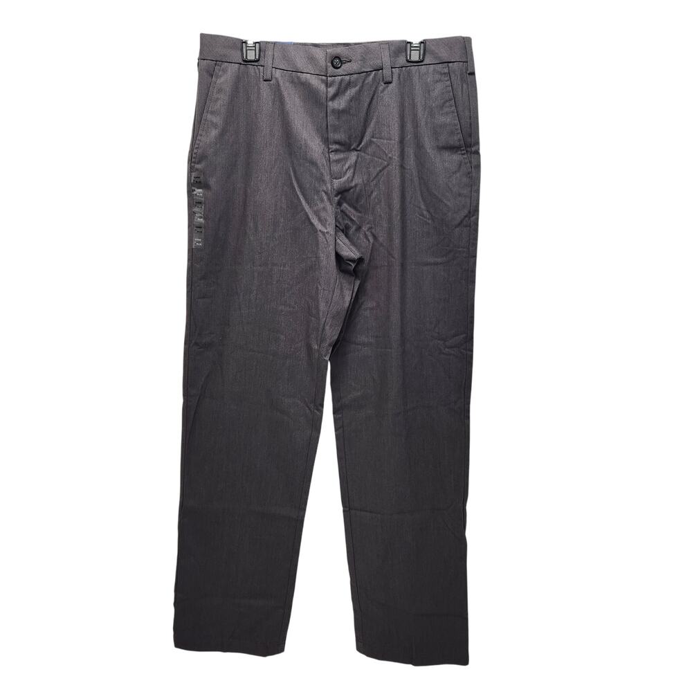 NWT Croft & Barrow‎ Gray Easy Care Khaki Dress Slacks Pants Trousers Men's 34x34